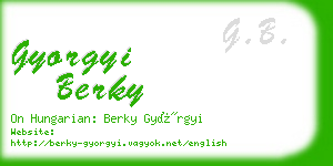 gyorgyi berky business card